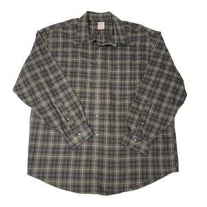 Brooks Brothers Shirt Mens‎ XXL Green Plaid Button Down Long Sleeve